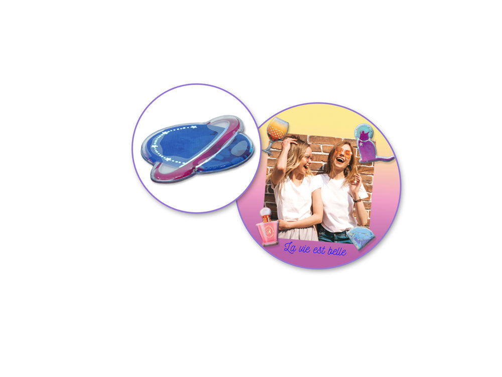 Paper Craft Sticker: 3.8"x6.9" 3D Foil Ombre H) Catstrology