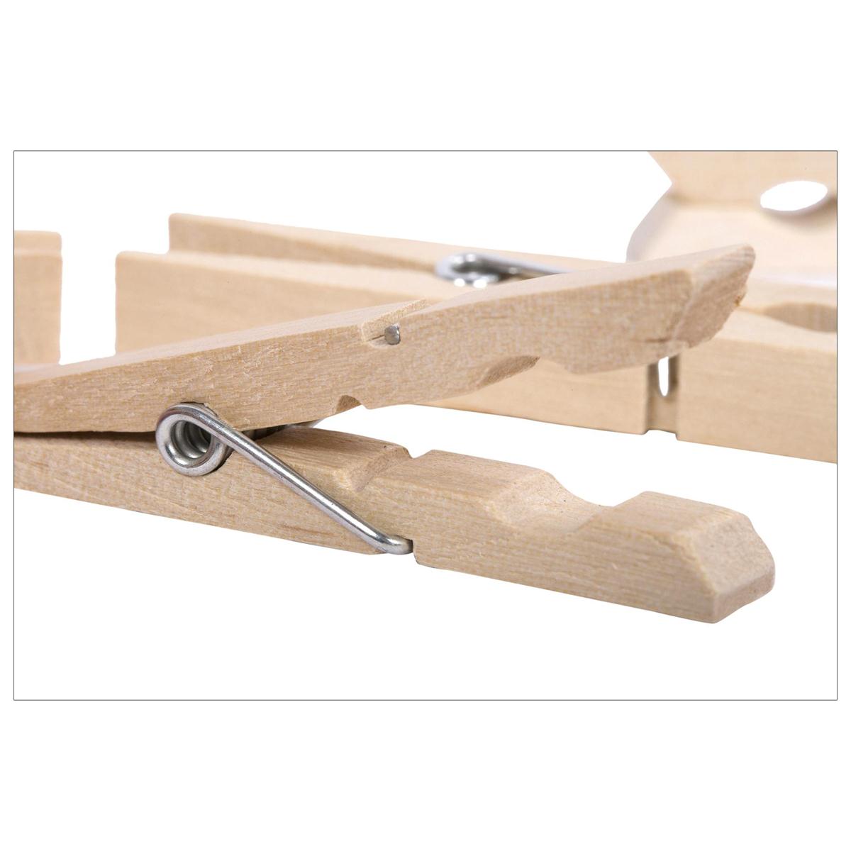 H.E.  24-pc Wooden Clothes Pins, pbh
