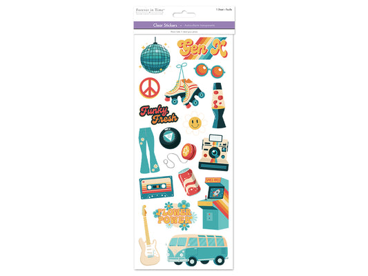 Paper Craft Sticker: 5"x12" Classic Themes 'Clear' Photo Safe 10) Generation X