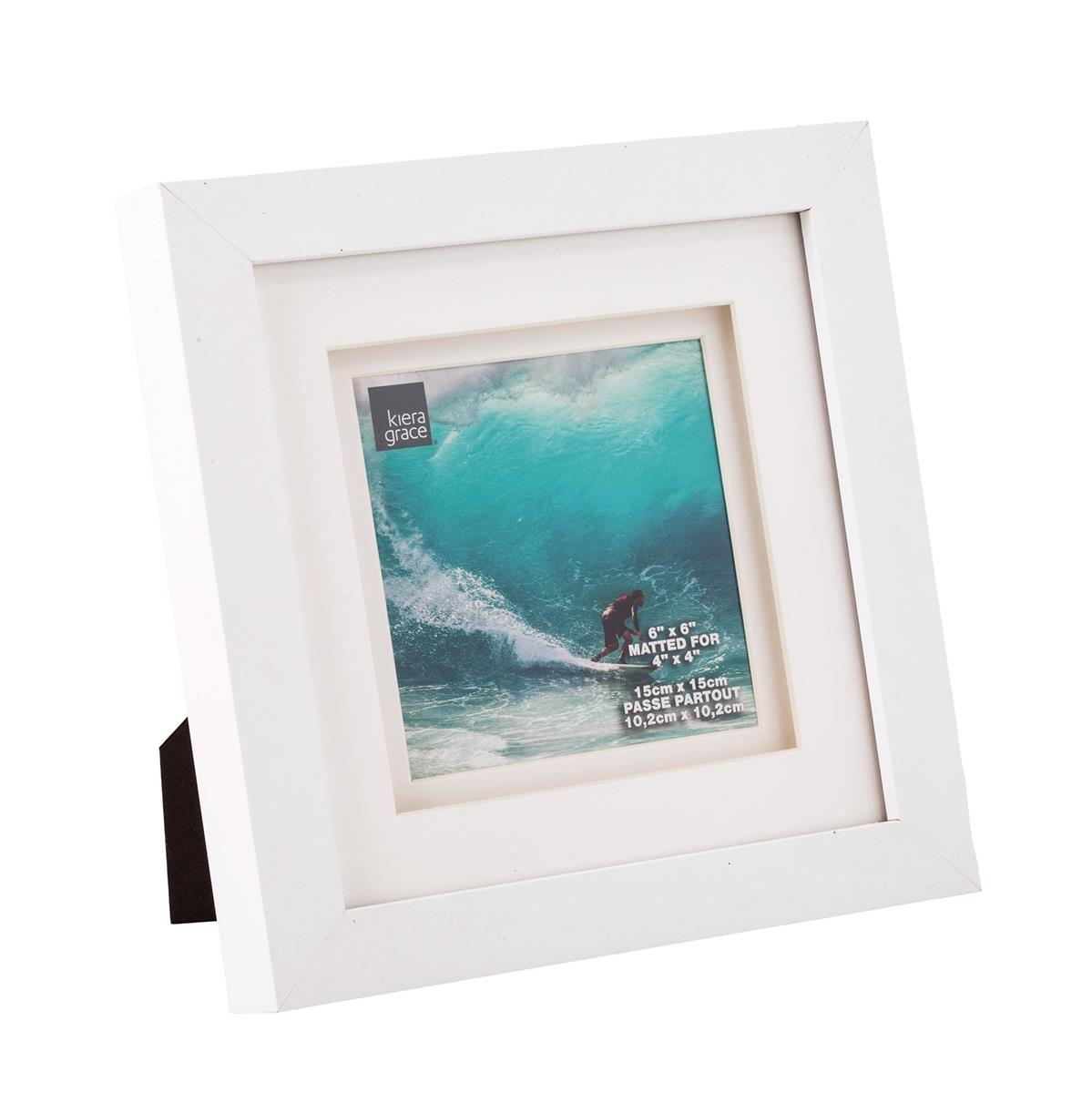 KG Morgan Frame, 6X6" 4X4" DBL MATT, WHITE ( LD S1 )