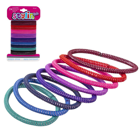 Stylin G, 24p clasp free Ponyholder Mylar&solid, Assorted, hc