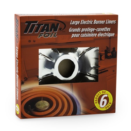 TITAN LARGE ELECTRIC BURNER LINERS HD - 6/PK