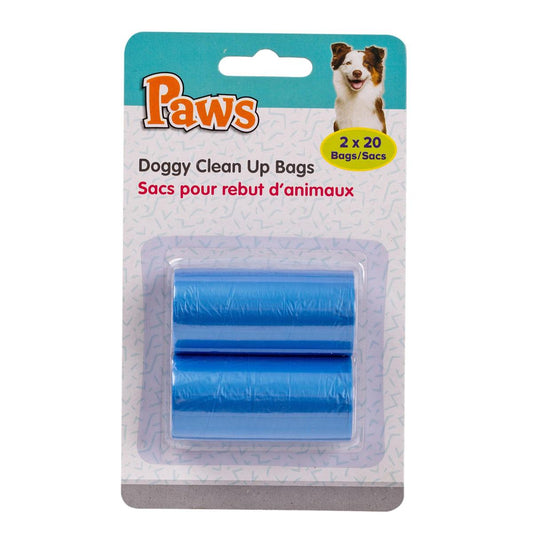 PAWS.2x20-sheet Doggy Clean Up Bags