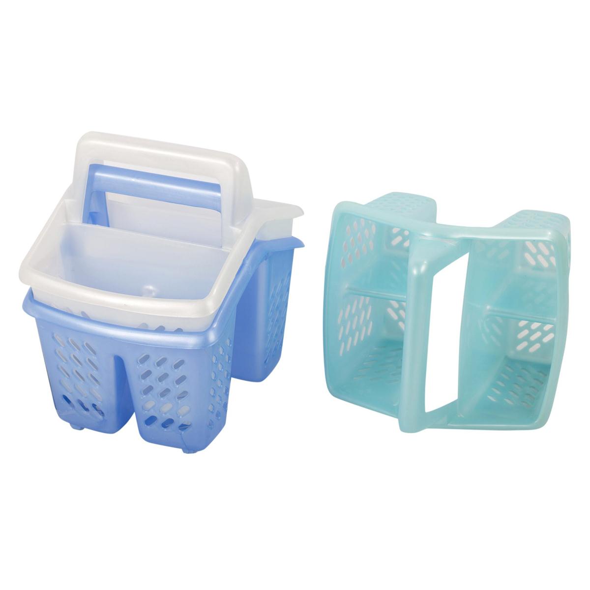 Luciano 6x5.5x7" Flatware Caddy, 3 cols.,removable label