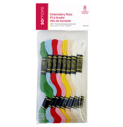 EMBROIDERY FLOSS - 8PCS LIGHT ASSORTED