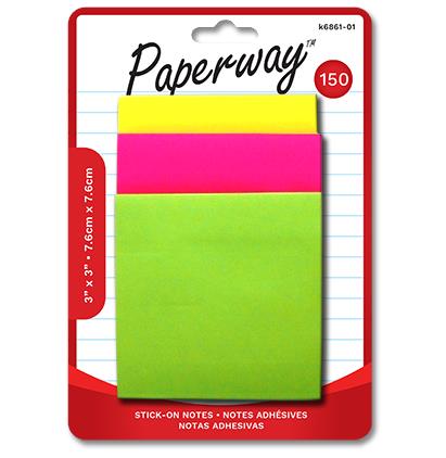 STICK-ON NOTES - 150 SHEETS 3" x 3"