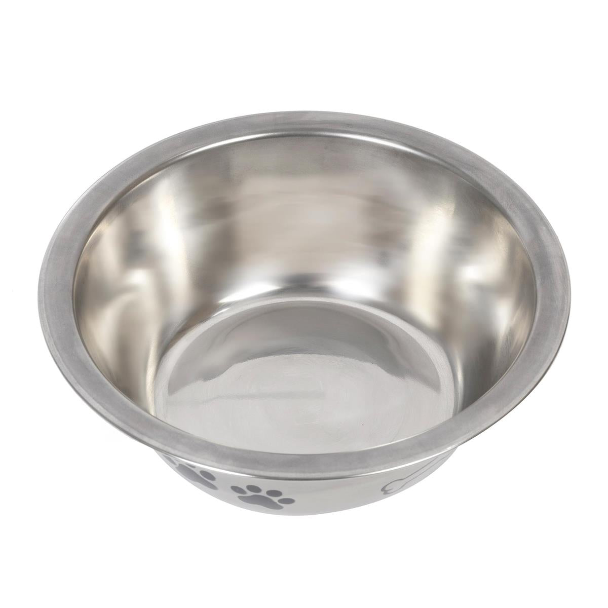 20oz Stainless Steel Pet Bowl, Outside Matt & Printed, 6.5" Diameter