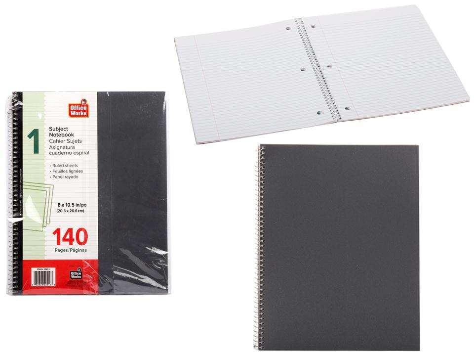 O.WKs. 8 x 10.5: 140 Pages PP Cover Notebook,2Col