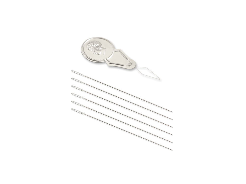 Beading/Jewelry Tool: #10 Beading Needles Hard x6 w/Threader