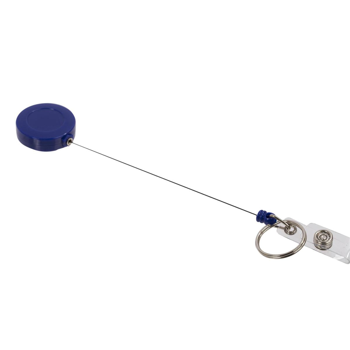 Desk Tech Key Chain w/ I.D. Holder, Retractable, 2 clr, clam shell