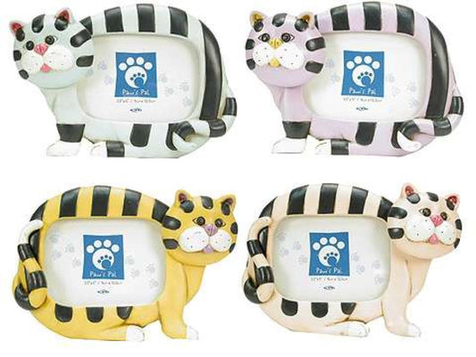 5x3.5" Photo Frame w/Movable Head,  Cat Des., 2 styles, 4 col.