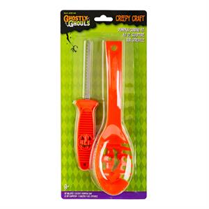 Ghostly G.  2pk Pumpkin Carving Kit, Scooper & Carving Saw,B/C