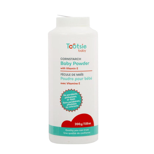 Tootsie Baby, 200g Cornstarch Baby Powder, no talc, label, (82434)