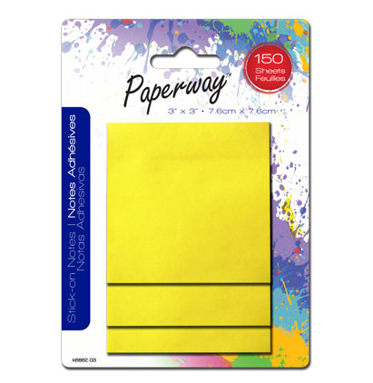 STICK-ON NOTES - 3"x 3"