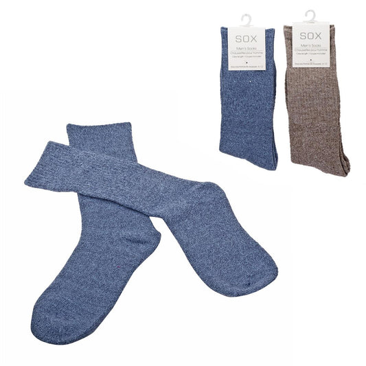 Sox, Mens' Heathered Socks, Crew, poly/span, 2 asst, hc