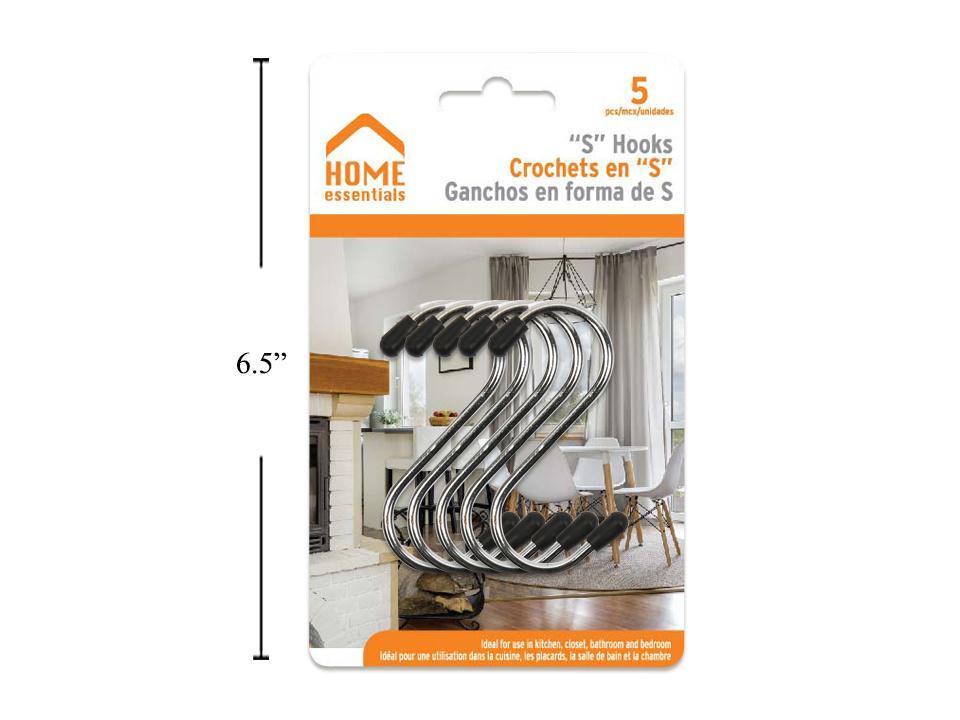 H.E., 5-pc. 2" S Hooks, B/C