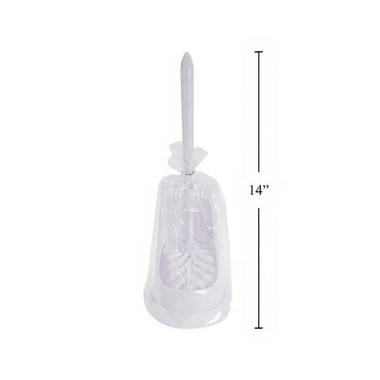 Action-1,14"L Toilet Brush w/Holder, White (A3-14852)