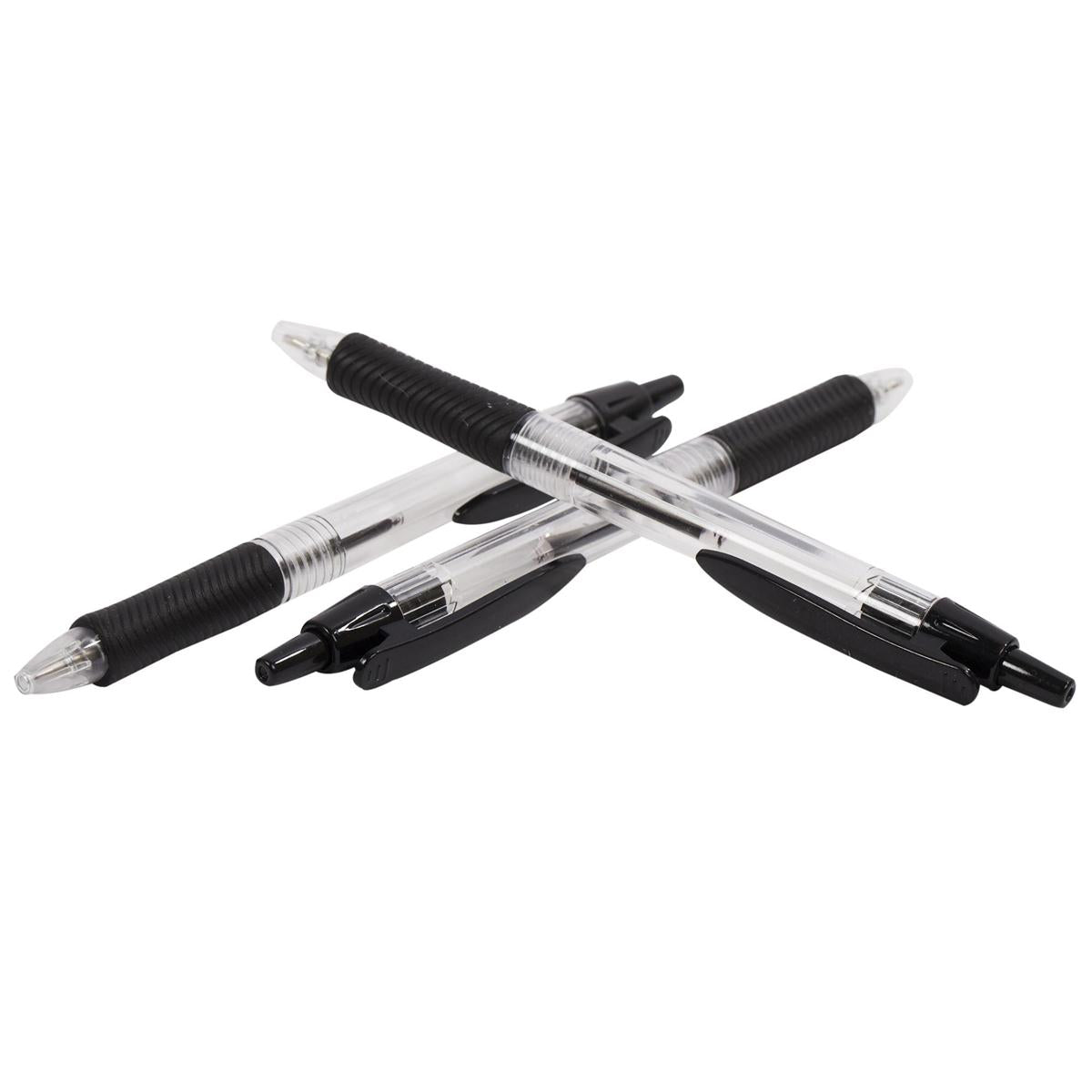 O.WKs. 3-pc Retractable Pens, Blue/Black