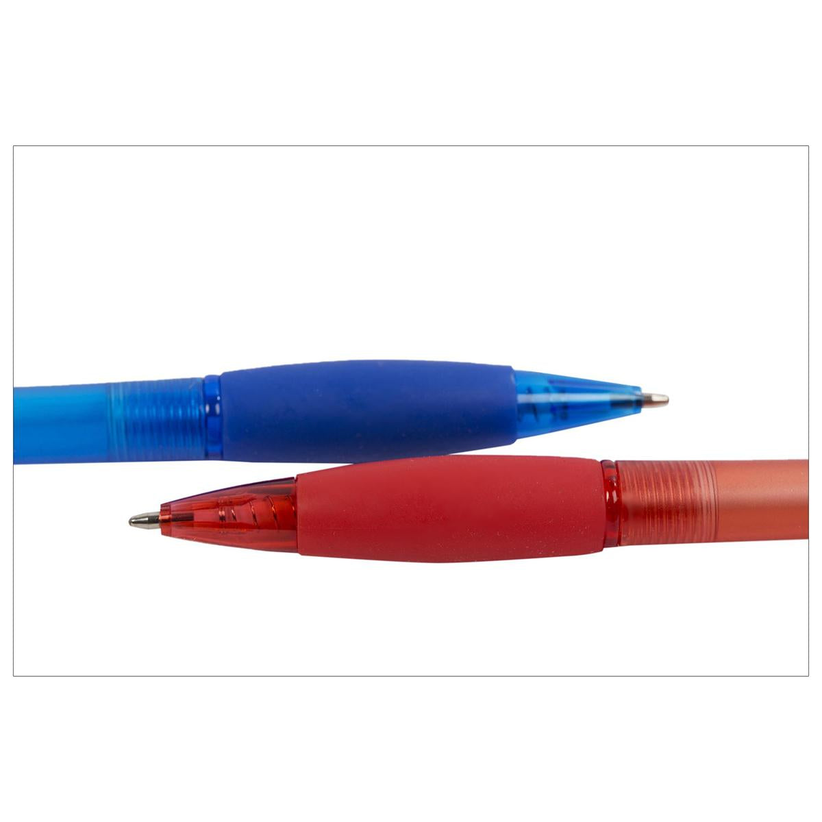 O.WKs. 4-pc Retractable Ballpen, 2 styl, Red,Black&Blue Ink
