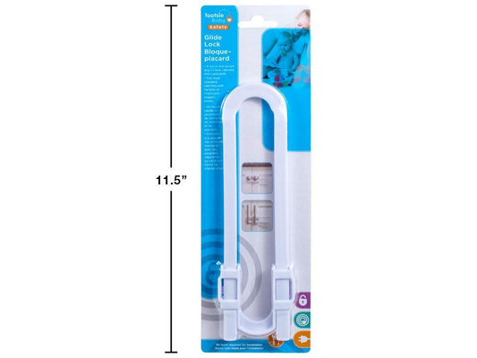 Tootsie Baby Cabinet Glide Lock, white, b/c