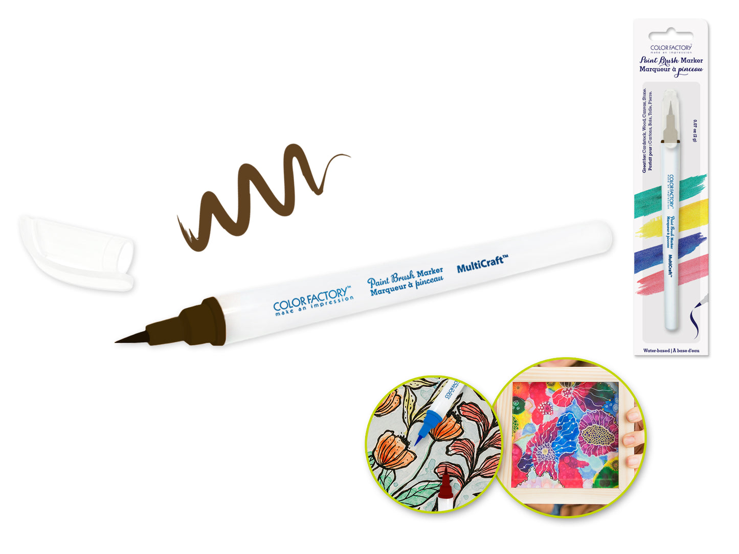 Color Factory: Water Based Paint Brush Marker 1.8g E) Brown