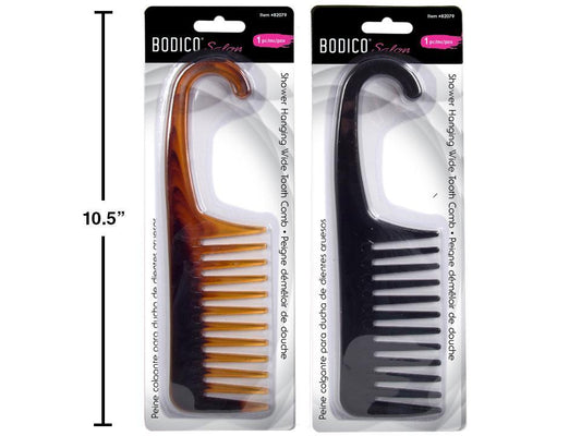 Bodico Shower Hanging Wide Tooth Comb, 2 col., b/c(HZ)