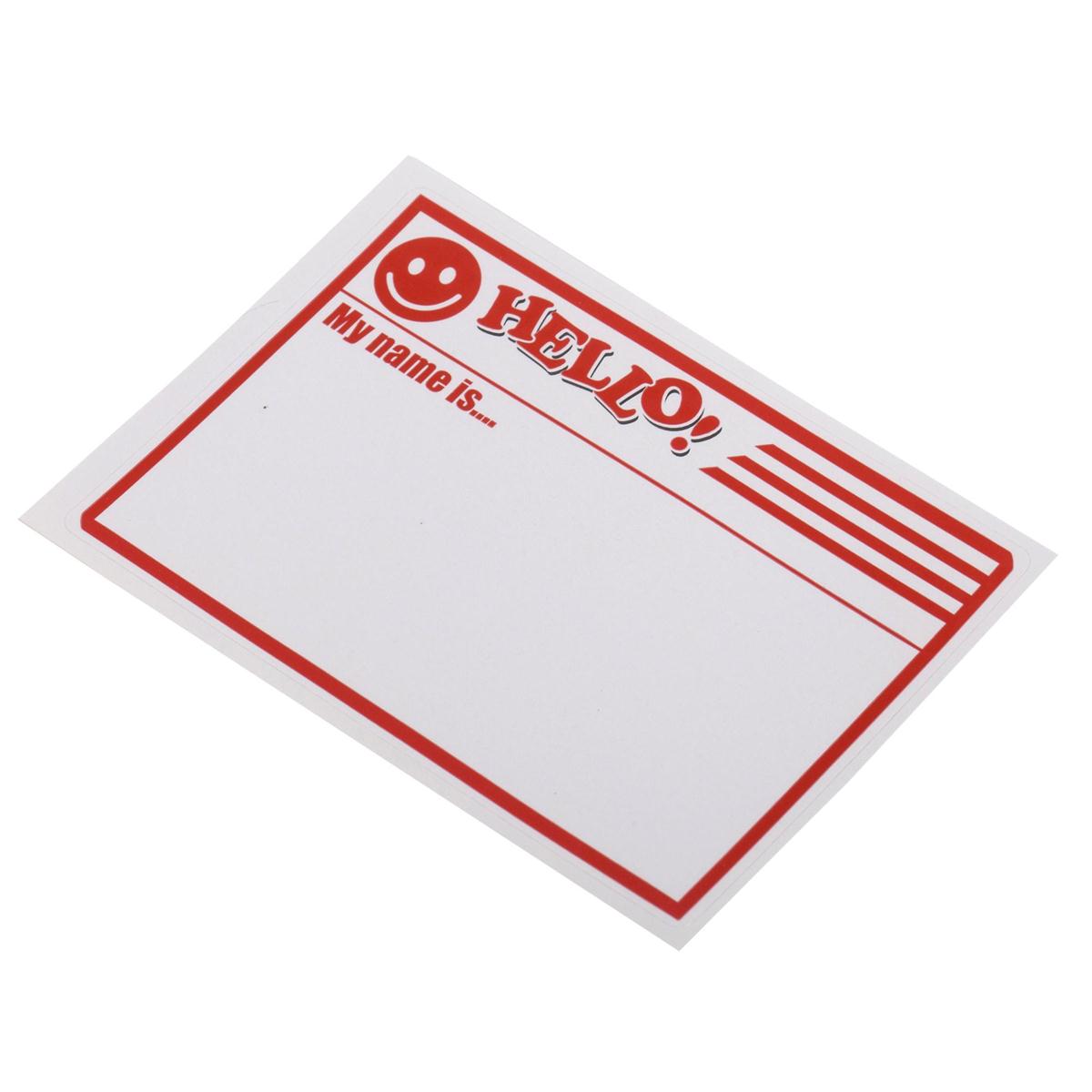 O.WKs.  30-pc Name Tag, 3-5/16" x 2-3/8", clam pack