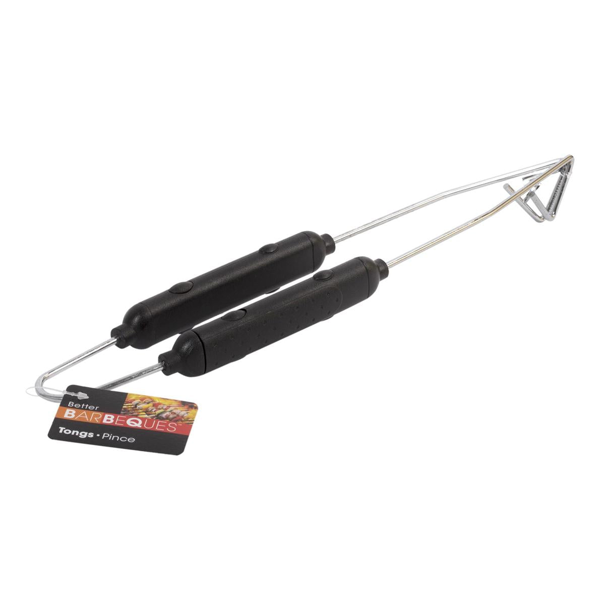 BBQ 15" S.S. Tongs w/Plastic Handle, cht