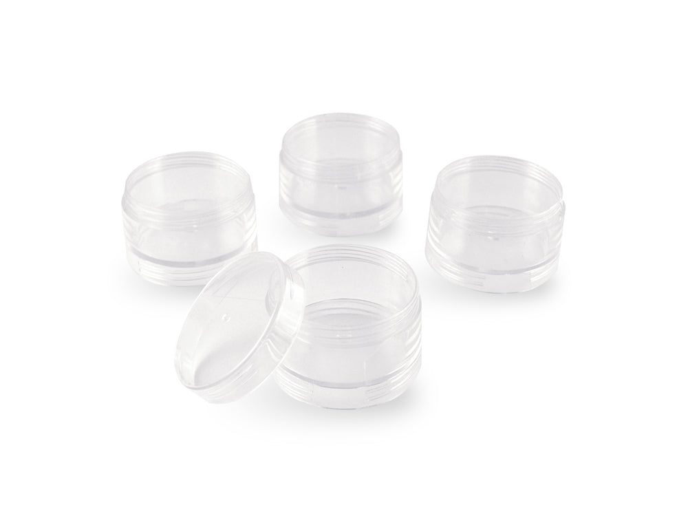 Craft/Bead Storage: 1 7/8"x1" Screw-Stack Canisters x4