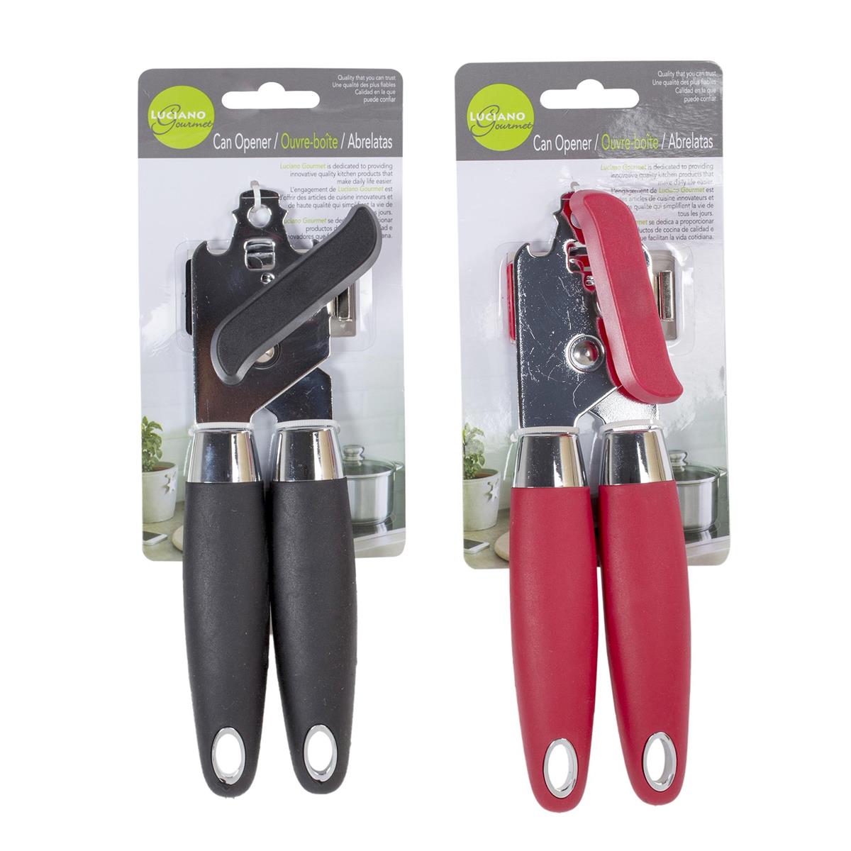 L.Gourmet Deluxe Can Opener, 21x6cm 2 col., t.o.c. (CS)