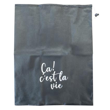 CCLV-PRINTED BREAD BAG-BLACK 8X12 INCHES