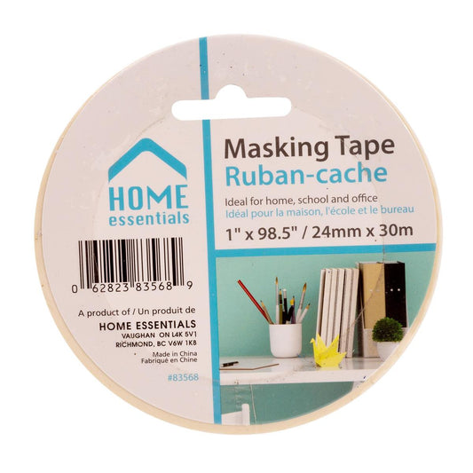 H.E. 1" x 98.5' Masking Tape,  12pcs/shrink wrap