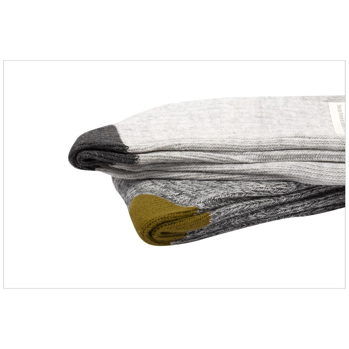 Sox, Men's Marl with Contrast Toe, Crew, 2 asst, cotton/poly/span, hc