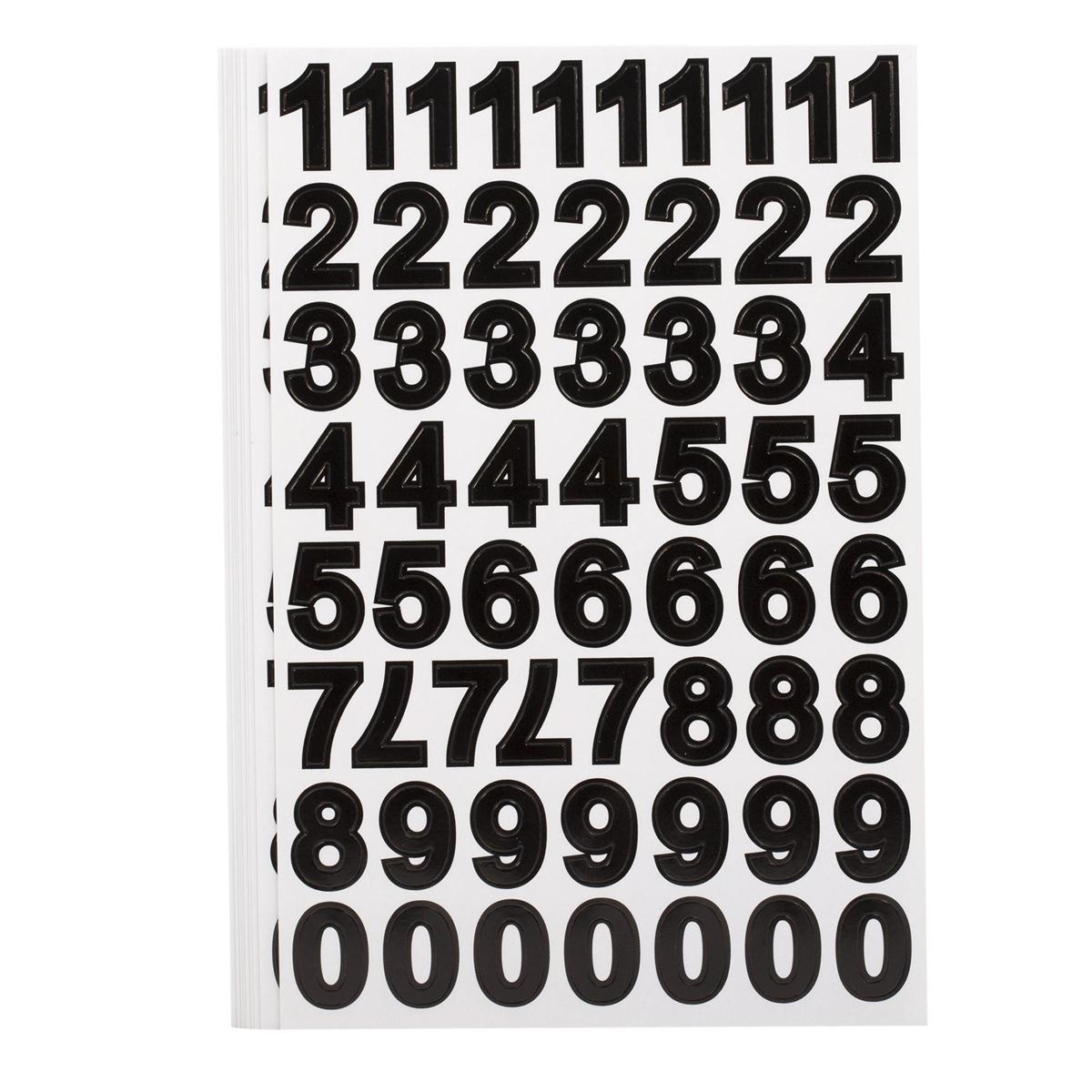 O.WKs. 10 Sheets Numbers Labels, pbh