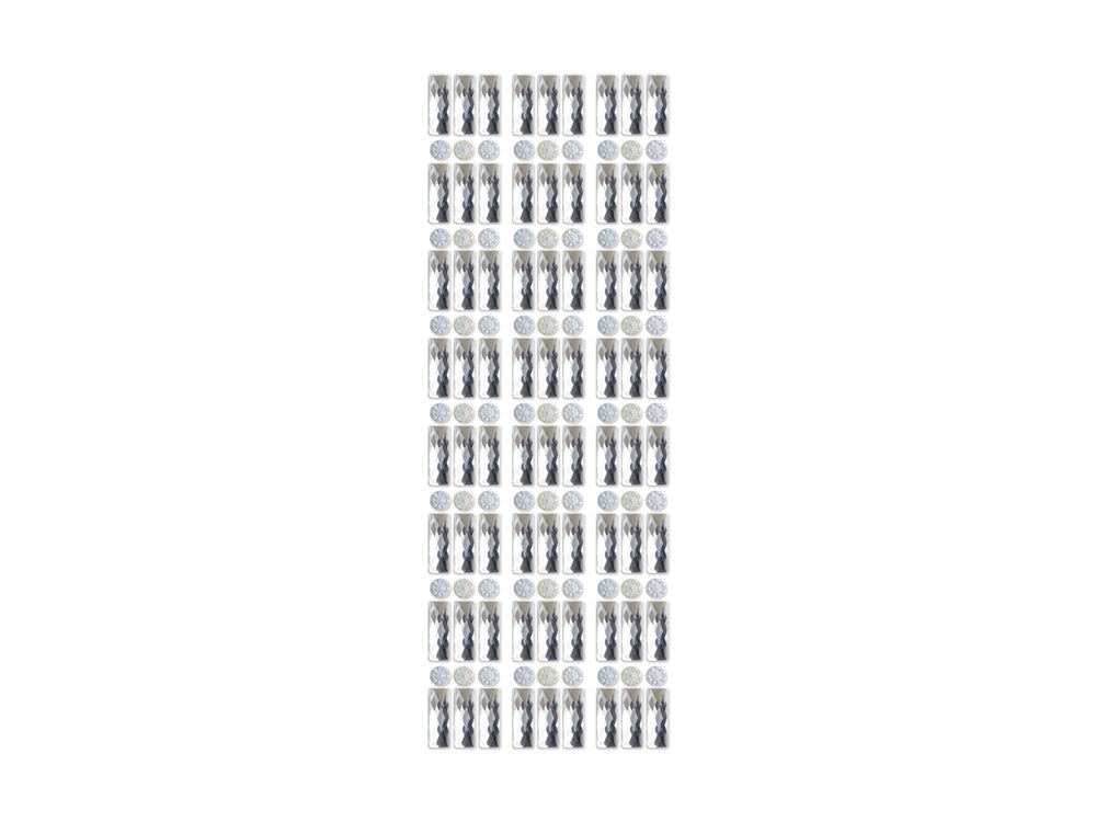 Paper Craft Sticker: 6.8cmx16.8cm Bling Bar Gems A) Crystal