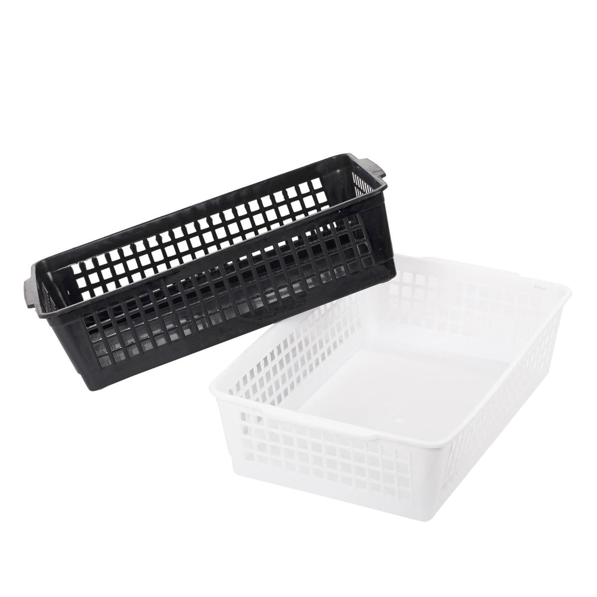 Luciano Plastic Utility Basket, Small,9.75x6x2.5". 2 cols