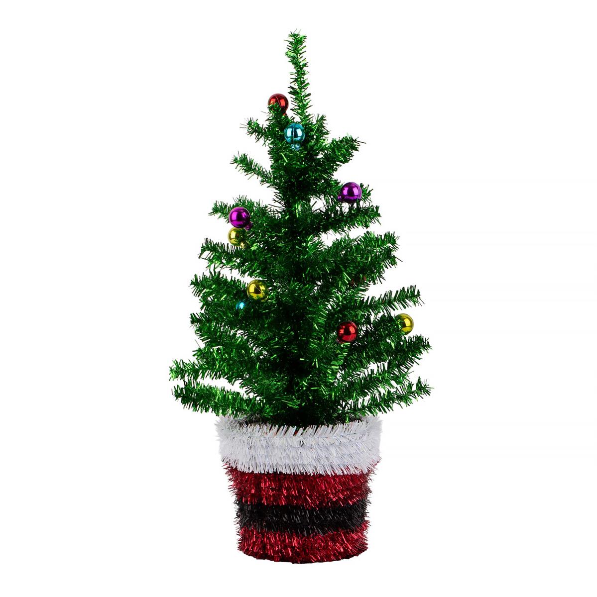 Deco N. 18" Tinsel Xmas Tree DÃƒÂ©cor, Green, cht