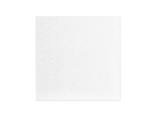 Scrapbook Paper: 12"x12" Glitter Cardstock 250gsm, 5 Sheets B) White Irridescent