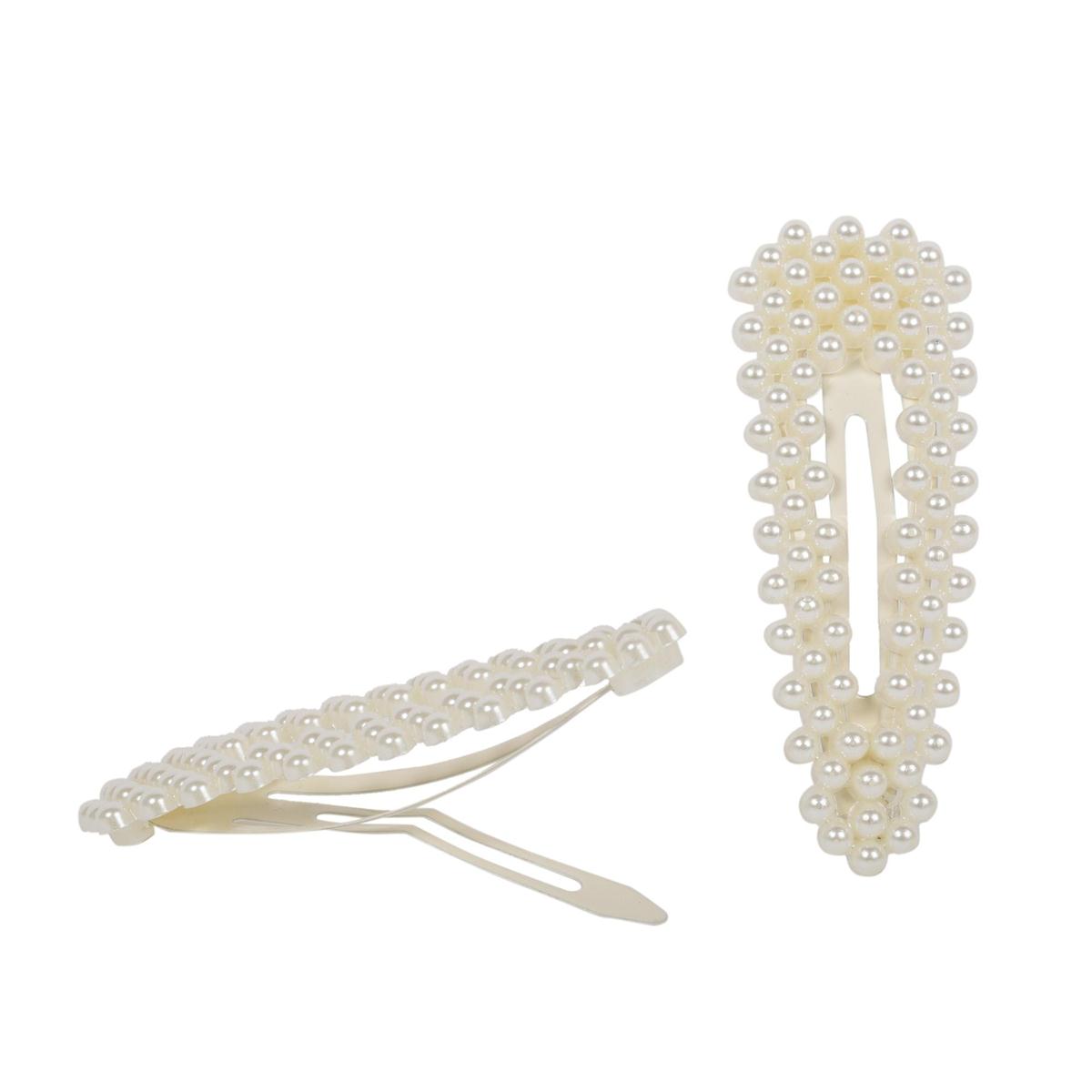 Stylin, 2-pc Pearl Snap Barrettes, hc