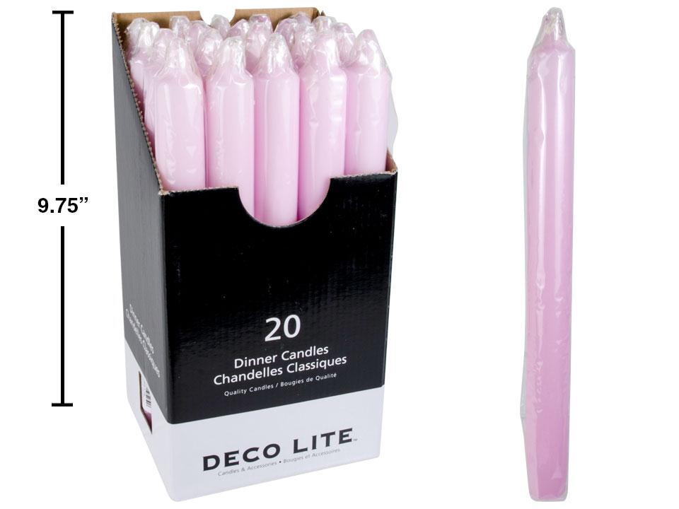 Deco Lite 10" Dinner Candle,  Lavender, 20/dsp, cello wrapped