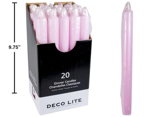 Deco Lite 10" Dinner Candle,  Lavender, 20/dsp, cello wrapped