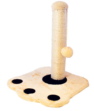 CAT TREE-SCRATCHING POST BEIGE 12.5x12.5x15.75 in