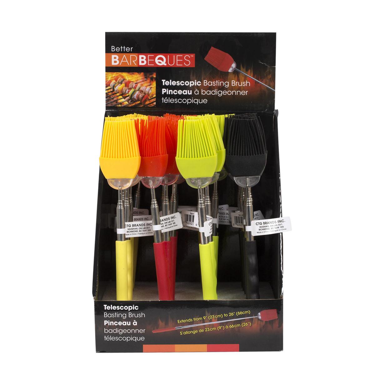 BBQ Telescope Basting Brush,4/c 24/PDQ,extends from 8.5"to 26"