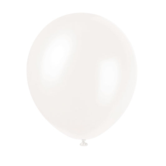 Helium filled - 12" Latex Balloons - White