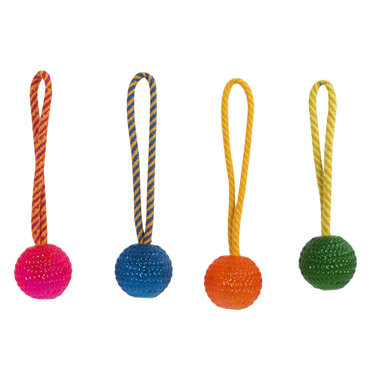 Rope Ball Pet Toy (9.5") - 1pc - Durable Knotted Fetch Toy
