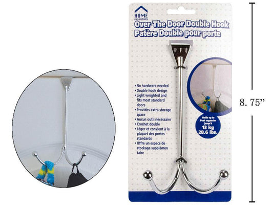 Over the Door Double Hook - Heavy Duty Dual Hanging Rack