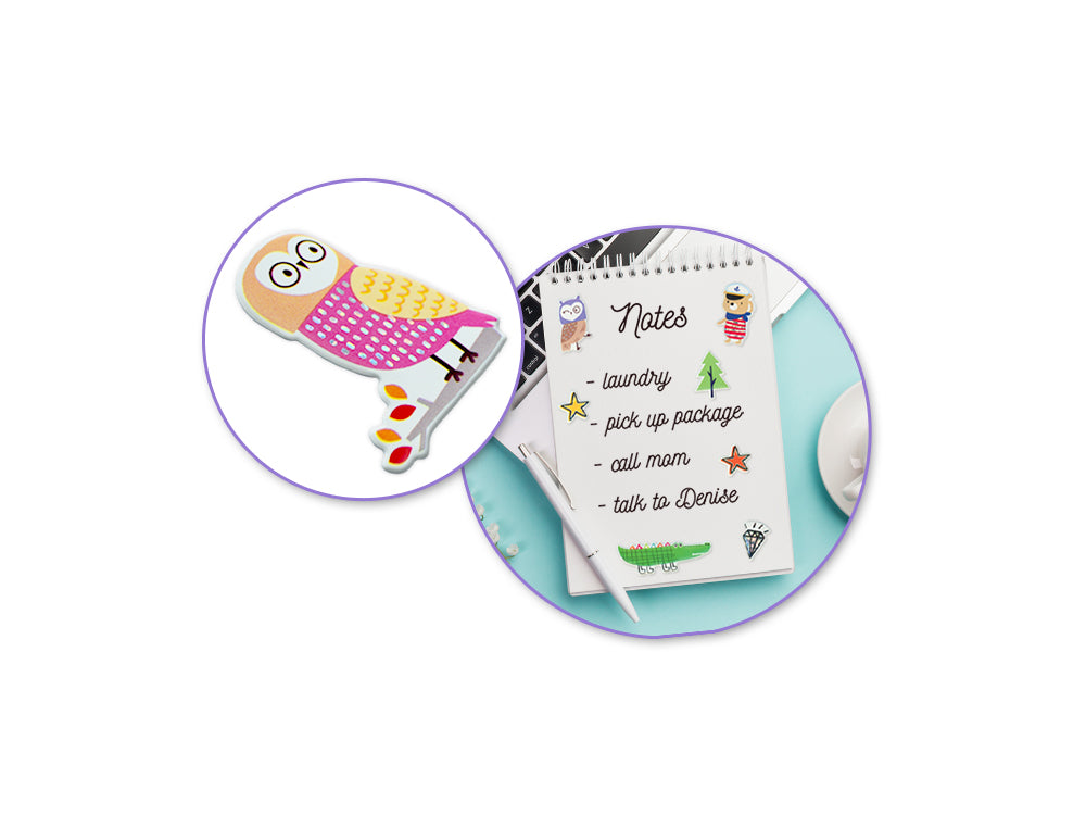 Paper Craft Sticker: 25cmx10cm 3D Puffy Foil E) Owl Medley