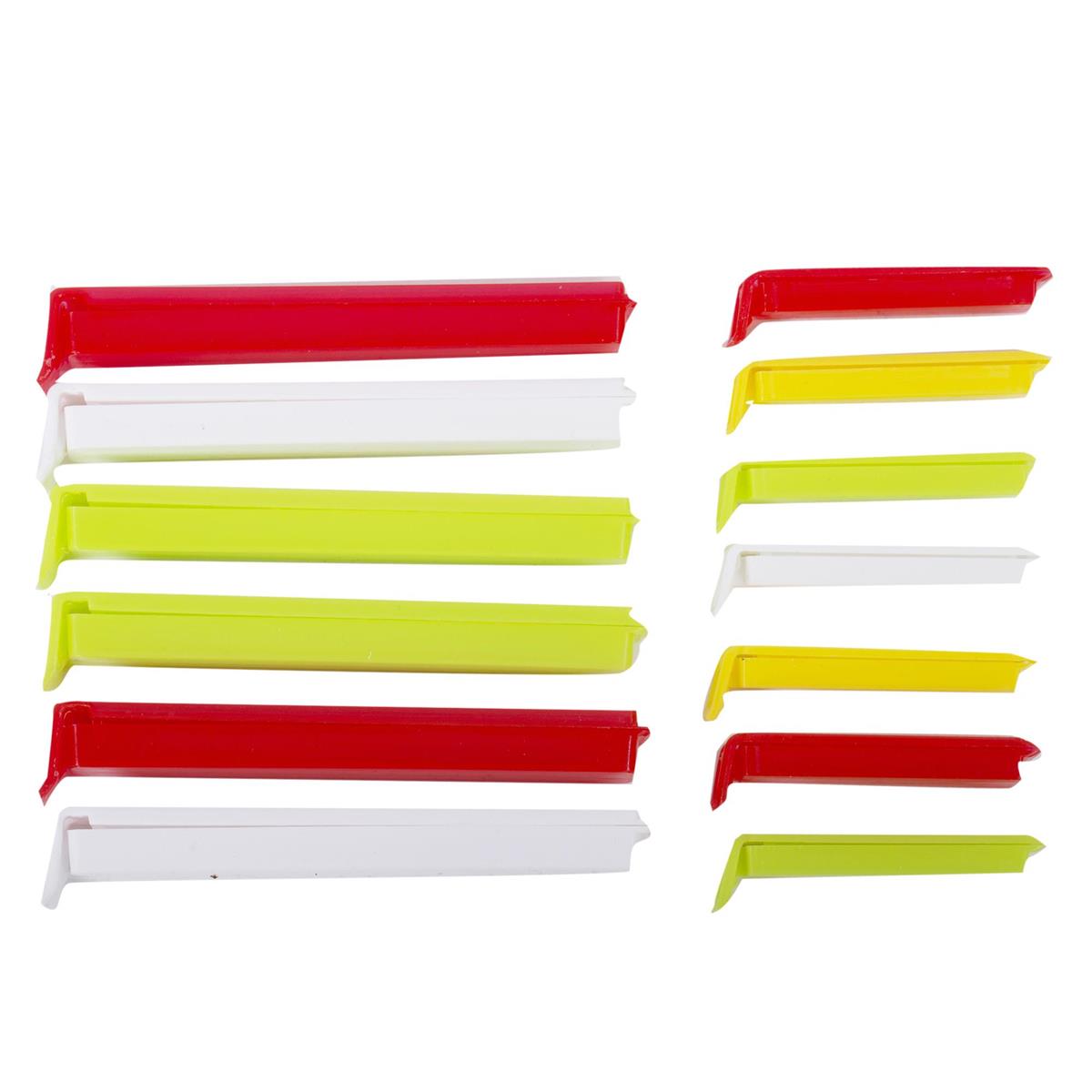 Luciano  13-pc Bag Clips, 4 col., (RE, GR, YL & WH), pbh (CS)