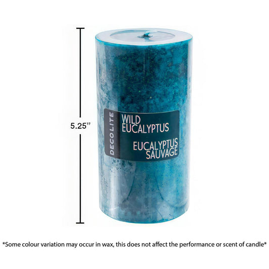 DecoLite Lg.Pillar, Wild Eucalyptus 2.75x5.25", col label w/shrink