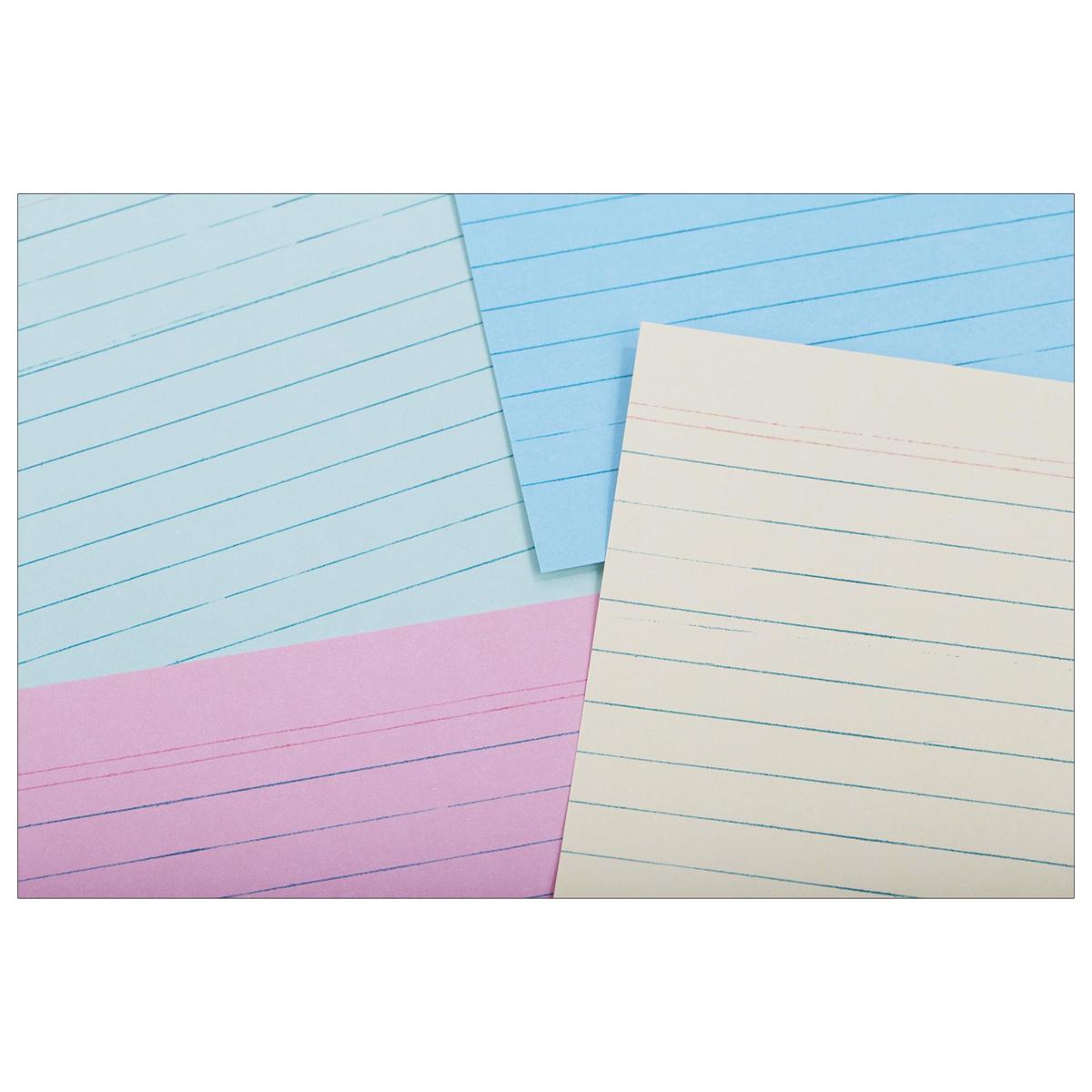 O.WKs. 4x6" 100-Pc Ruled Index Card Assorted Clrs, shrink wrap